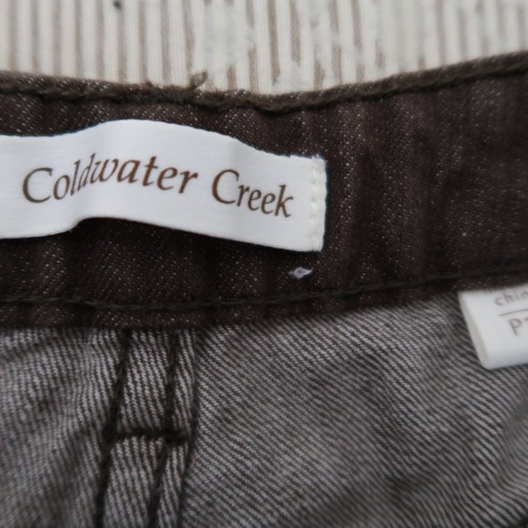 Coldwater Creek 5-Pocket Loden Green Jeans Size 12 Petite - Picture 3 of 5